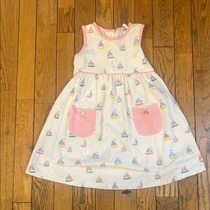 Colorful Sailboat Print Dress